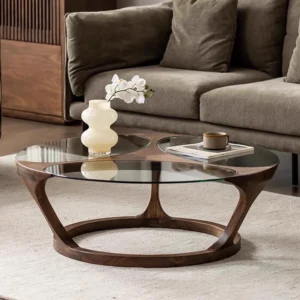 Celeste Clear Top Coffee Table