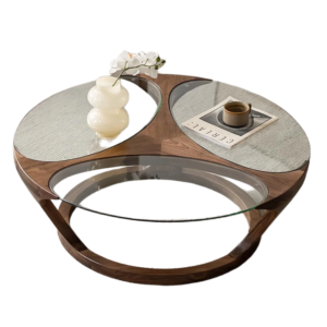 Celeste Clear Top Coffee Table