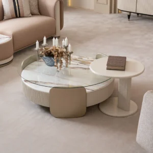 Crystal Edge Glass Center Table