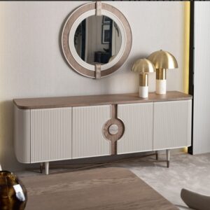 Dakota Oak Marble Sideboard